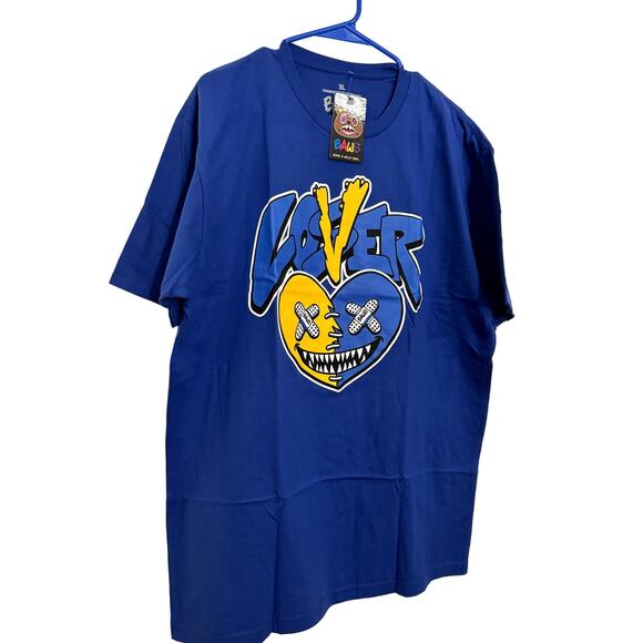 BAWS MENS T-SHIRT BLUE/YELLOW XL T-SHIRT NWT - Picture 2 of 6